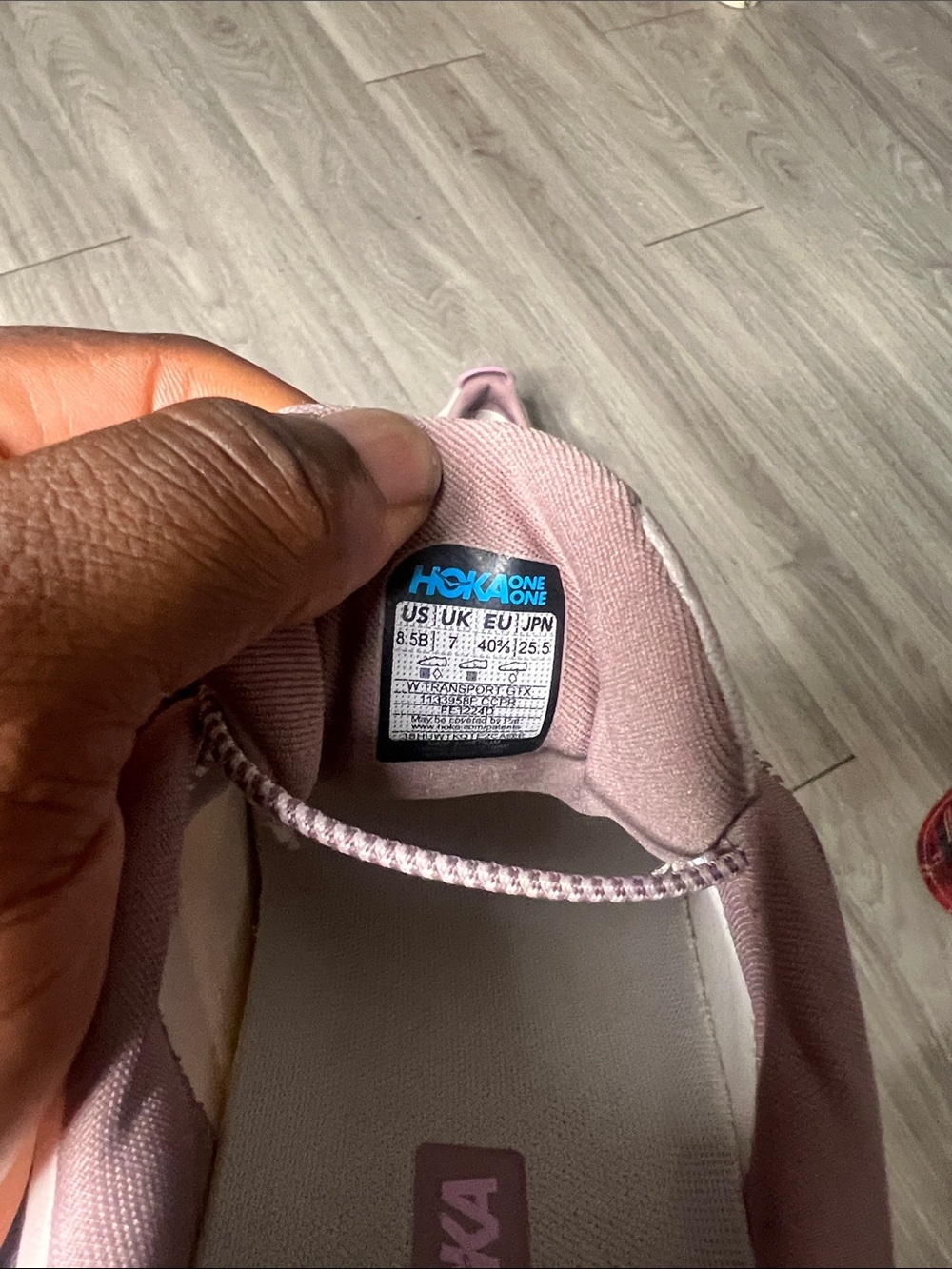 Hoka One One Women's Pale Pink Athletic Sneakers with Lavender Accents (8.5) - Picture 11 of 14